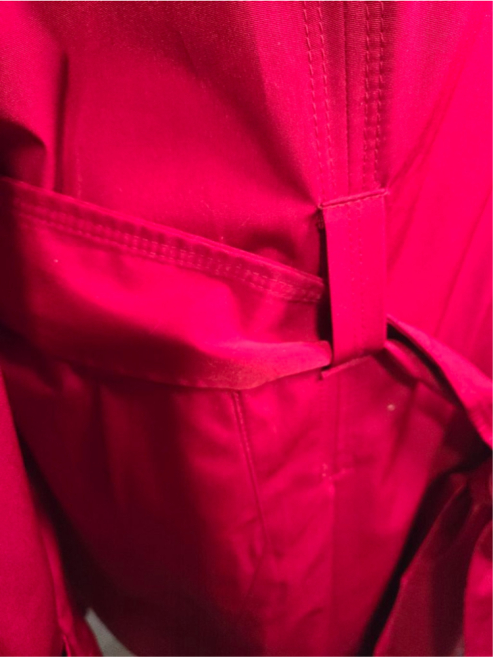 Clearance Women's Liz Claiborne Wine Color Water Resistant Hooded Trench Coat 3X - Picture 3 of 15